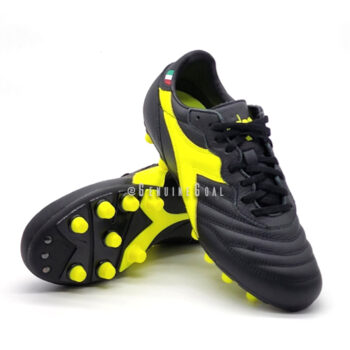 Diadora Brasil Negro y amarillo clásico FG